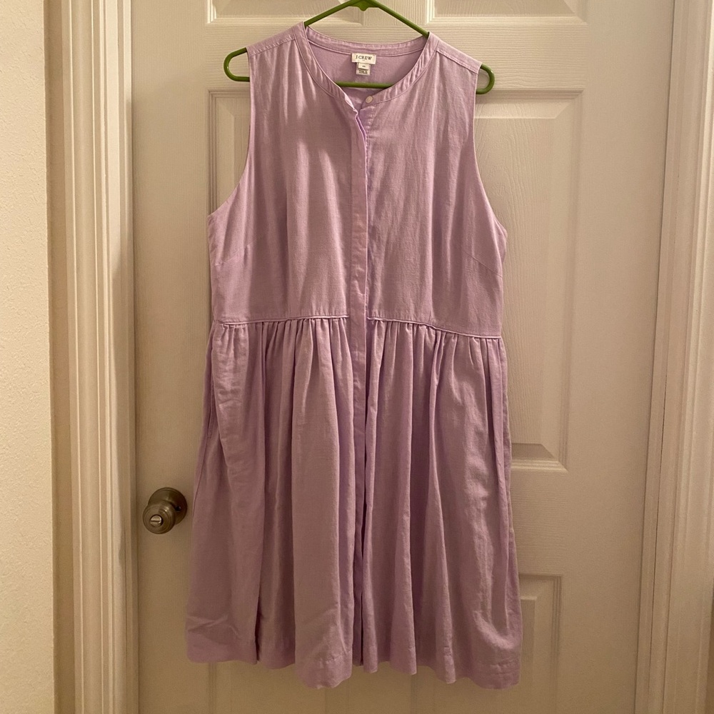 NWOT J Crew lilac linen dress